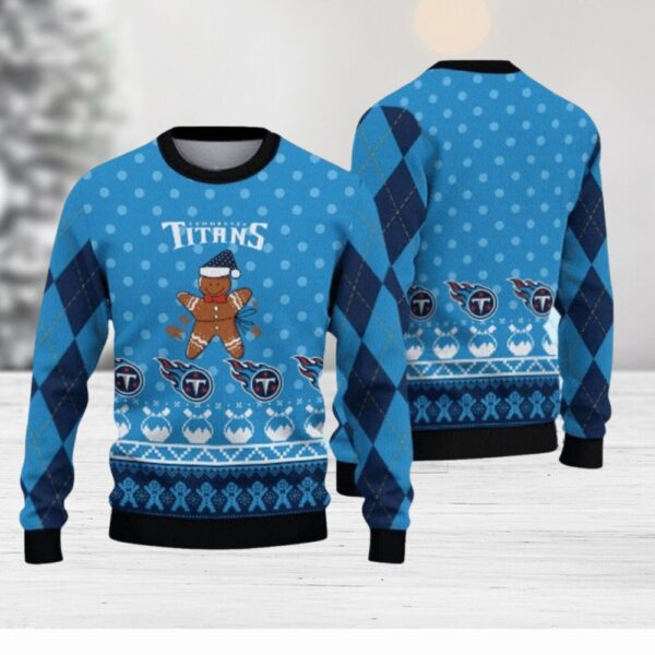 Tennessee Titans Christmas Gingerbread Man Limited Edition Ugly Sweater