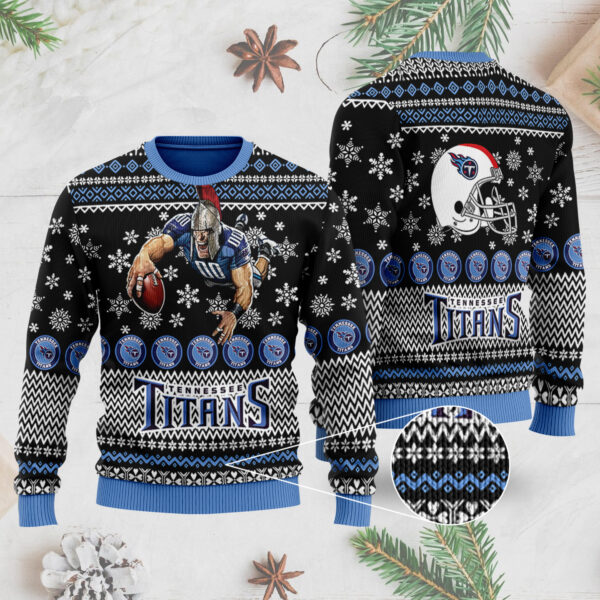 Tennessee Titans NFL 3D Ugly Christmas Sweater mascots custom