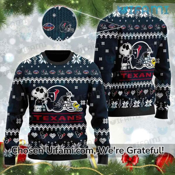 Ugly Christmas Sweater Texans Snoopy Woodstock Houston Texans Gift