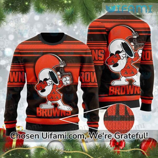 Ugly Sweater Browns Best selling Snoopy Cleveland Browns Gifts For Dad