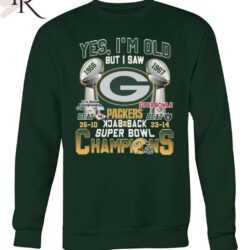 Yes I'm Old But I Saw Green Bay Packers Back2back Super Bowl Champions T Shirt 3