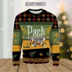 Green Bay Packers Go Pack Go Ugly Christmas Sweater- Christmas Gifts 2023