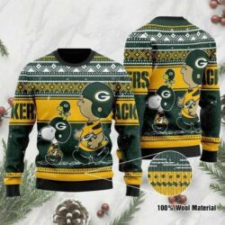 Green Bay Packers Snoopy Unisex Christmas Ugly Sweater- Christmas Gifts 2023