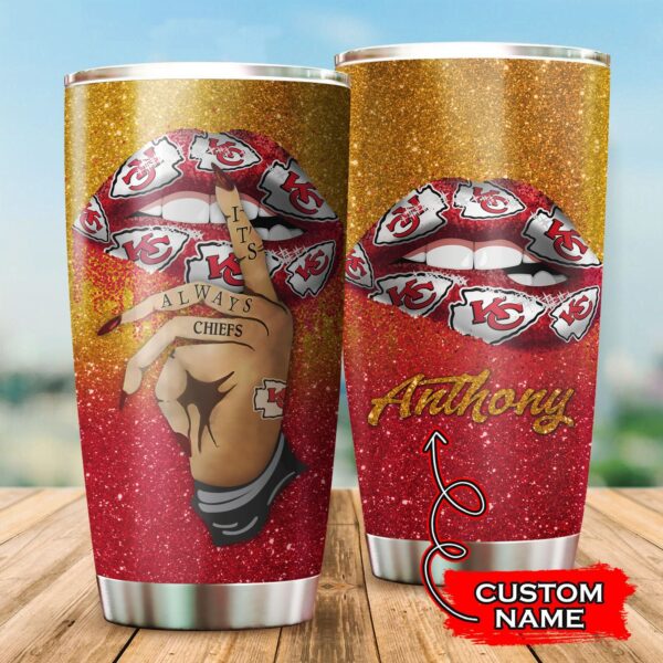 kansas city chiefs girl custom name tumbler tu013ctnfl m6htn0759