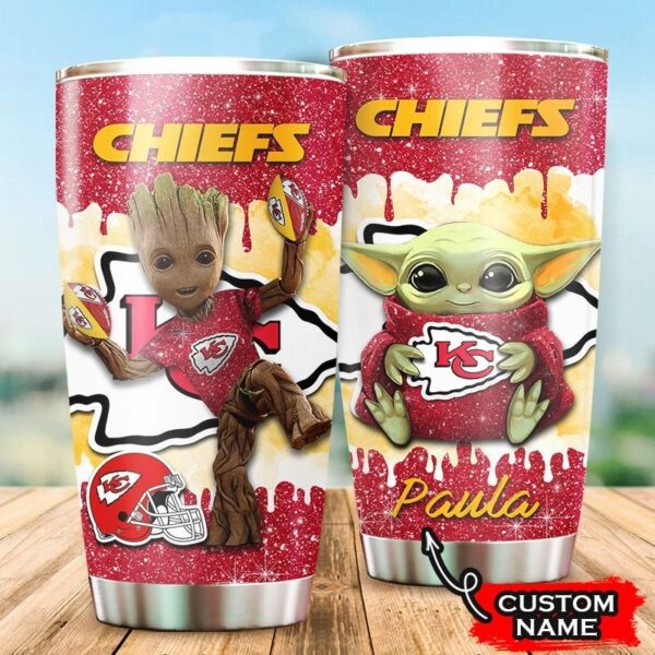 kansas city chiefs grogu groot custom name tumbler tu020nfl m6htn1045