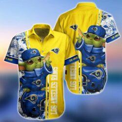 Nfl Los Angeles Rams Baby Yoda Style Hot Trends Summber Trendy Hawaiian Shirt V2 Aloha Shirt