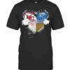 Blood Inside Kansas City Chiefs And Kansas City Royals Heart T-Shirt