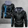 Carolina Panthers NFL Leather Jacket for fan Carolina Panthers Black Leather Bomber Jacket