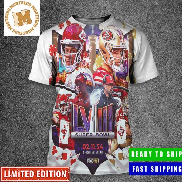 Head To Head Matchup San Francisco 49ers X Kanas City Chiefs February 11 2024 Super Bowl LVIII All Over Print Shirt 63d738 0