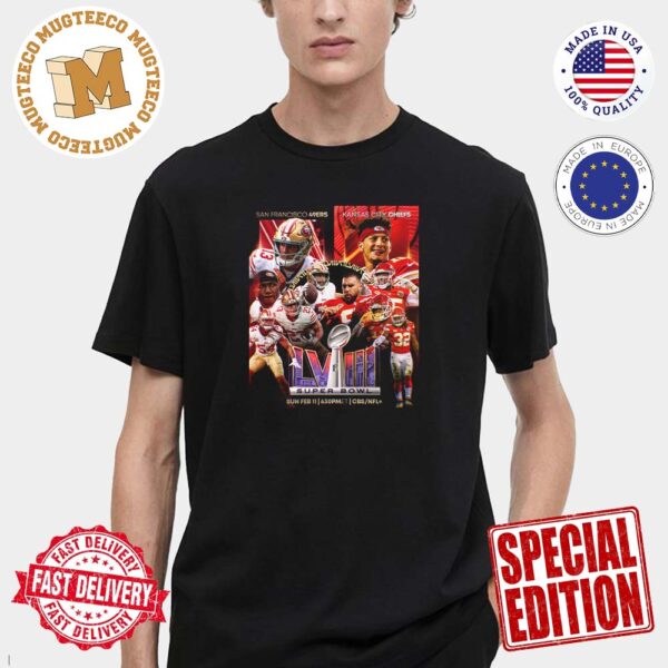 Head To Head San Francisco 49ers Vs Kansas City Chiefs Super Bowl LVIII Unisex T-Shirt