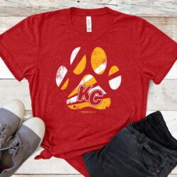 Kansas City Paw Chiefs Flag T-Shirt