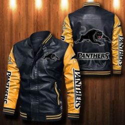 Penrith Panthers Leather Bomber Jacket