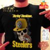 NFL steeler Skull Motor smocke Harley Davidson Cycles t-shirt Skull Motor Harley Davidson Cycles Pittsburgh Steelers Logo shirt 2