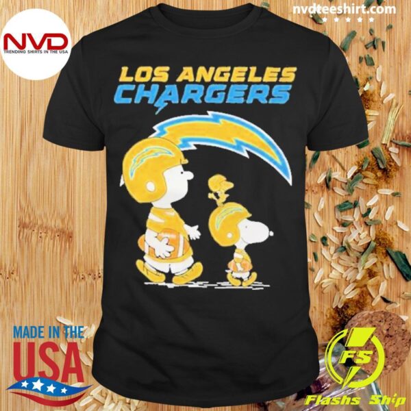los angeles chargers peanuts snoopy charlie brown and woodstock shirt Shirt