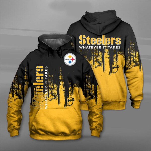 nfl pittsburgh steeler whaterver it takes men and women 3d full printing hoodie zip hoodie nfl pittsburgh steeler 3d full printing shirt