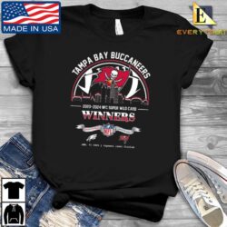Original tampa Bay Buccaneers Winners Season 2023-2024 NFC Super Wild Card NFL Divisional Skyline January 15 2024 Raymond James Stadium Shirt