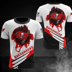 Tampa Bay Buccaneers Skull T-shirt All Over Print open shirt style