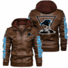 Carolina Panthers Leather Jacket Motor Bomber Coat with Removable Hood v2 s l960 1