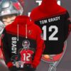 Tampa Bay Buccaneers NFL 3D Hoodie Tom brady #12 signature gift for fans tampa bay buccaneers champ all over print hoodie 9h1nj
