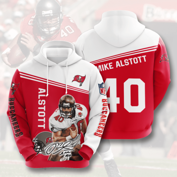 Tampa Bay Buccaneers NFL 3D Hoodie mike alstott #40 signature gift for fans