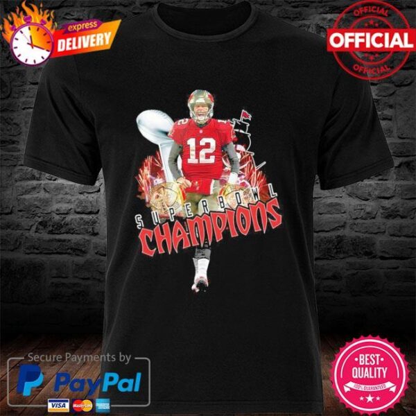 tom brady tampa bay buccaneers super bowl lv champions 2021 t shirt tshirt