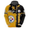 Pittsburgh Steelers Hoodie graphic heart ECG line traydogs men red navy print beating curv description 53