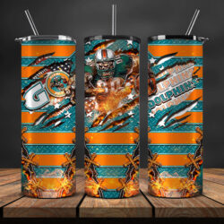 Miami Dolphins Tumbler logo mascot metal for fan