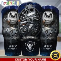 Custom Name NFL Oakland Raiders Tumbler Jack The Nightmare Tumbler