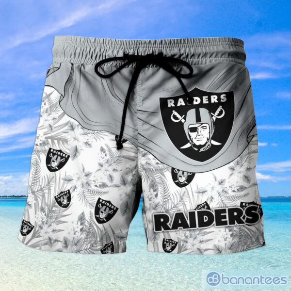 las vegas raiders nfl fans cat graphic hawaiian shirt and short 3