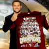 San Francisco 49ers NFC West Division Champions 2022 Red Unisex T-Shirt s l1600 1