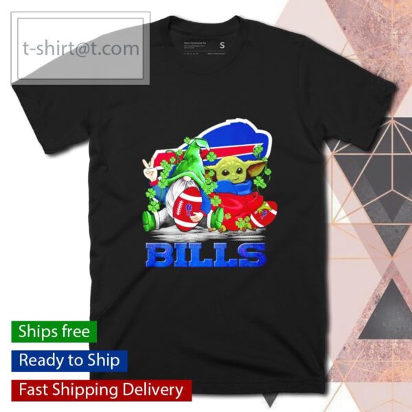 st patrick s day baby yoda and gnome buffalo bills shirt shirt