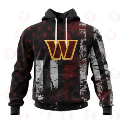Washington Commanders american flag 3D hoodie for fan
