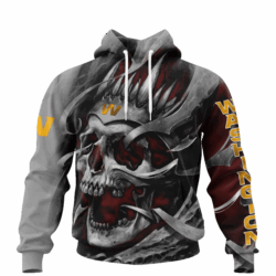 Washington Commanders iron skull 3D Hoodie Limited Edition