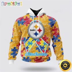 NFL Pittsburgh Steelers Puzzle Autism Awareness All Over Print 3D Hoodie Unisex Hoodie