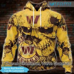 Personalized name Commanders Hoodies 3D Detailed Skull Washington Commanders Gift