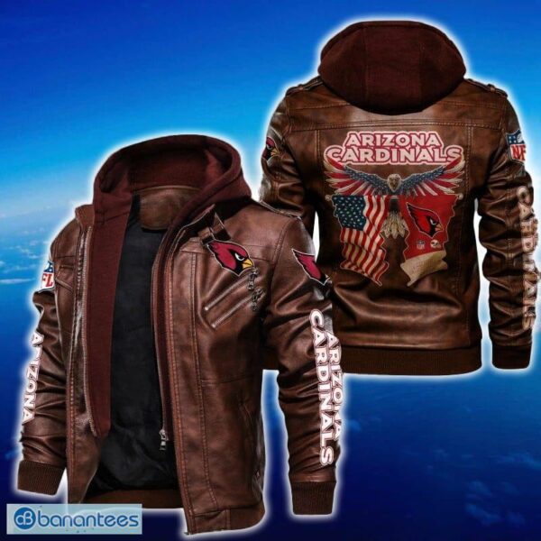 arizona cardinals nfl eagle 2d leather jacket gift for men and women fans 1