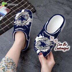 Cowboys Personalized Dallas Cowboys Football Ripped Claw Clog Shoes