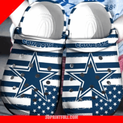 Dallas Cowboys Nfl 10 Team Gift For Fan Rubber Crocband Crocs Clog Shoes