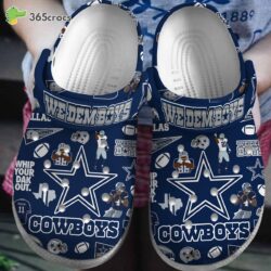 Dallas Cowboys NFL Inspired Comfort Crocs Clogs Shoes Sport Exclusive