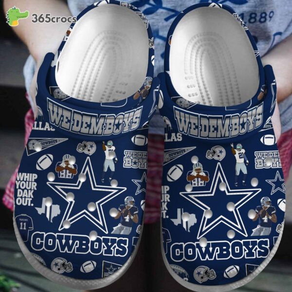 dallas cowboys nfl inspired comfort crocs clogs shoes sport exclusive 2839 vumkw