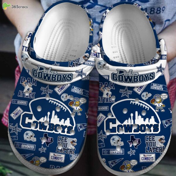 dallas cowboys nfl spirit comfortable crocs clogs shoes series collection new 3898 bcujm