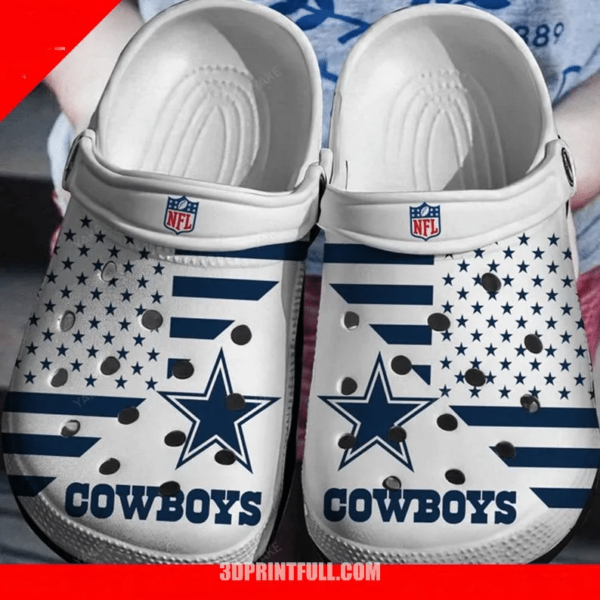 dallas cowboys nfl team gift for fan crocs rubber crocs crocband clog 3139 dbpsy