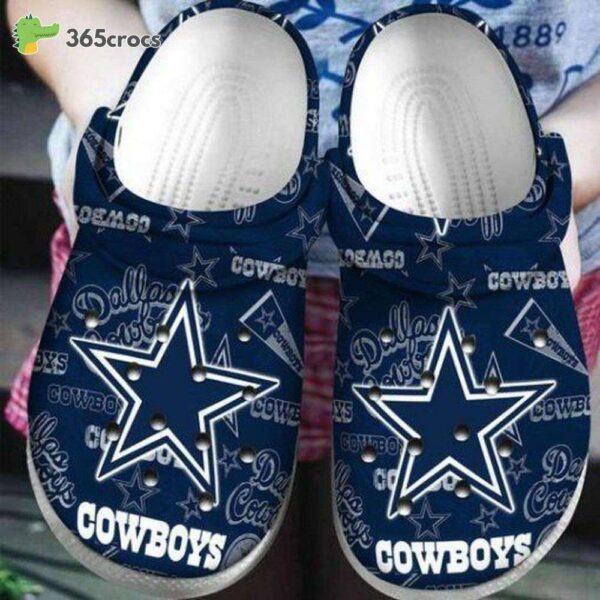 dallas cowboys team nfl adults crocs clog shoes 3064 j3rrd