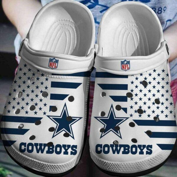 dallas cowboys usa flag 4th of july patriot crocs crocband clogs 5802 cjatt