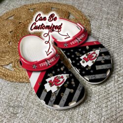 football crocs personalized kc chiefs american flag clog shoes 1451 i2tgv