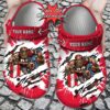 Football Crocs Personalized KC Chiefs Mascot Ripped Flag Clog Shoes football crocs personalized kc chiefs mascot ripped flag clog shoes 6100 kselh