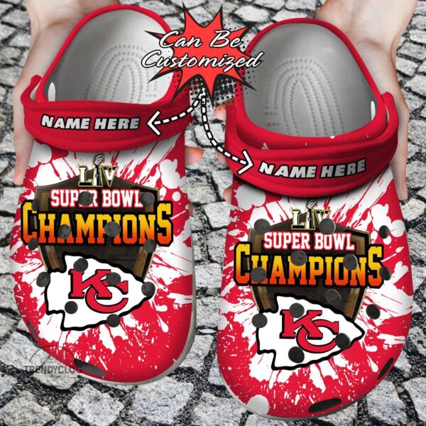 football crocs personalized kc chiefs super bowl clog shoes 2245 cyy0e