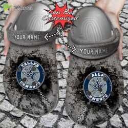 Football Dallas Cowboys Personalized Chain Breaking Wall Clog Shoes