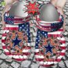 Football Personalized Dallas Cowboys American Flag Breaking Wall Clog Shoes football personalized dallas cowboys american flag breaking wall clog shoes 3588 hhpgi