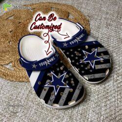 Football Personalized Dallas Cowboys American Flag Clog Shoes